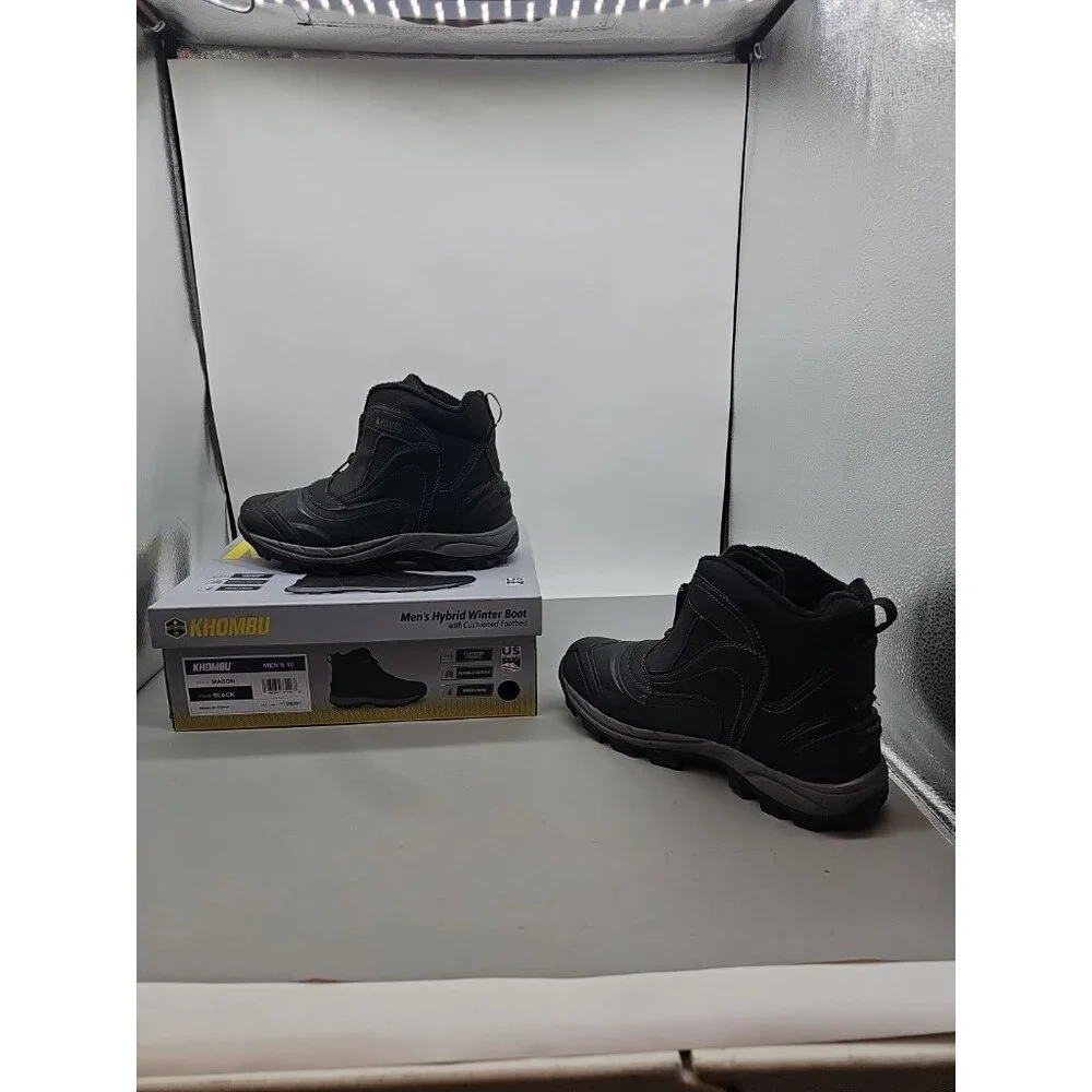 Khombu “Mason” Hybrid Winter Boot - Front Zip / Waterproof‎ [Black] Size 10